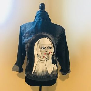 Hand painting denim jacket